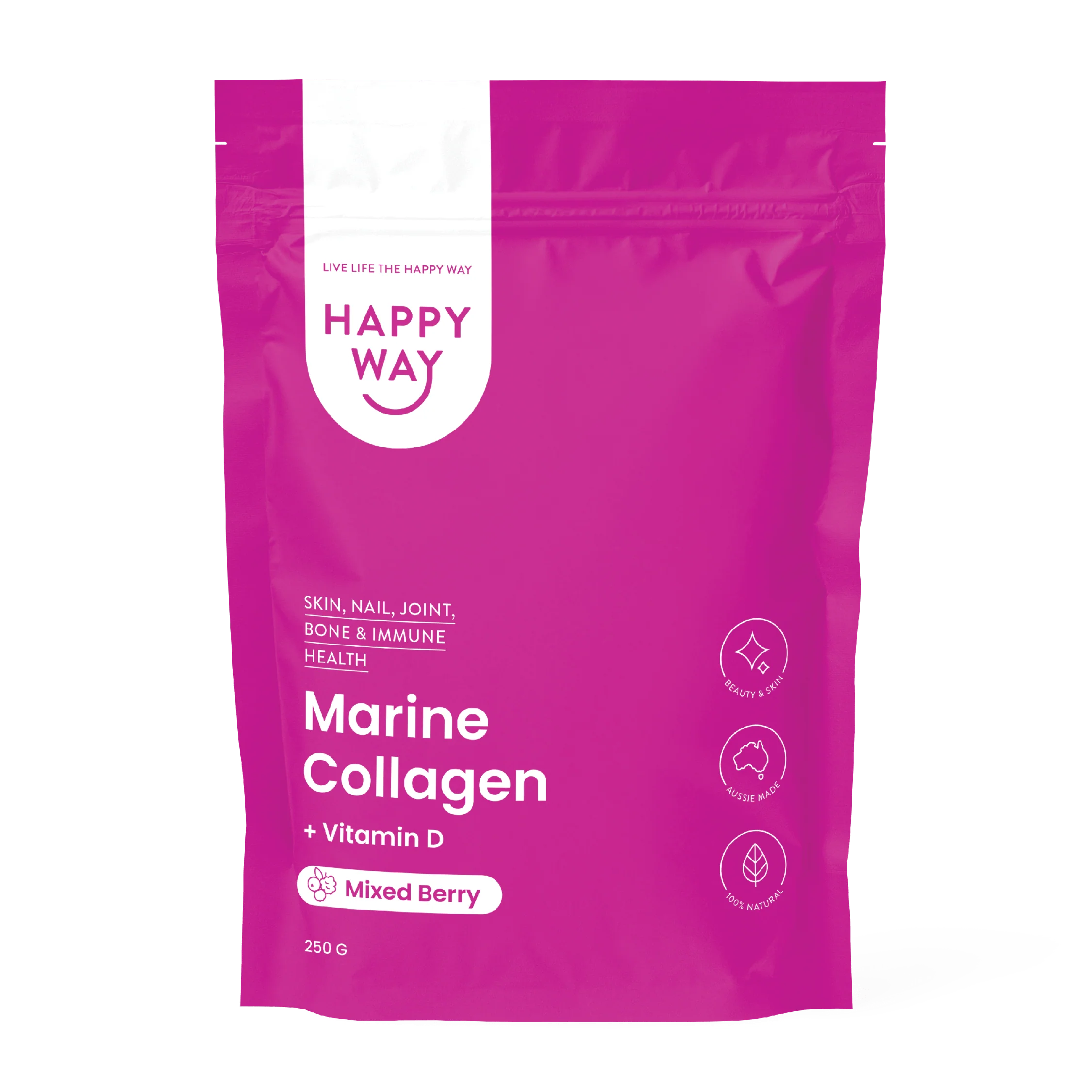 Marine Collagen + Vitamin D (Mixed Berry) 250g